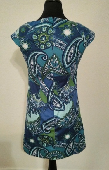 Ann Taylor Paisley dress 4P.  C - Picture 2 of 5